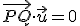 \small \overrightarrow{PQ} \cdot \vec{u} = 0