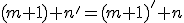 \small (m+1)+n'=(m+1)'+n 