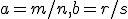 \small a=m/n,b=r/s