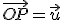  \small \vec{OP} =\vec u 