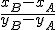 \small \frac{x_B - x_A}{y_B - y_A}