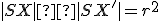 \small |SX| · |SX' | = r^2 