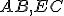 \small AB, EC