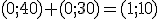 \small (0;40) + (0;30) = (1;10)