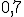 \small 0{,}7