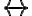   \leftrightarrow  