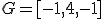 \small G = [-1,4,-1]