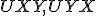 \small UXY,UYX 