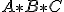 \small A \ast B \ast C 