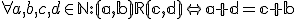  \small \forall a,b,c,d \in \mathbb N: (a,b)R(c,d) \Leftrightarrow a+d=c+b 