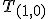 \small  T_{(1,0)} 