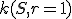 \small k(S,r=1) 
