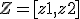 \small Z = [z1, z2]