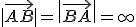 \small |\overrightarrow{AB}| = \|\overrightarrow{BA}\| = \infty