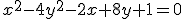 \small x^2 - 4y^2 - 2x + 8y + 1 = 0