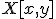 \small X[x,y]