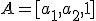 \small A= [a_1,a_2,1]