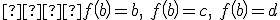 \small   f\left(b\right)=b,\ f\left(b\right)=c,\ f\left(b\right)=d 