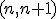 \small  (n,n+1) 