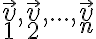   \vec v_1,  \vec v_2, ... ,  \vec v_n 