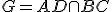 \small G = AD \cap BC