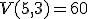 \small V(5,3) = 60 