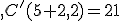 \small , C'(5+2,2)=21 