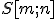 \small S[m; n]