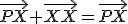\small \overrightarrow{PX} + \overrightarrow{XX} = \overrightarrow{PX} 
