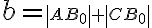 b = \small \left|AB_0\right|+\left|CB_0\right| 