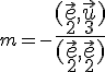  \small m=-\large\frac{(\vec e_2,\vec u_3) }{(\vec e_2,\vec e_2)}