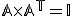 \small \mathbb A \times \mathbb A^T=I  