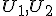 \small U_1, U_2 