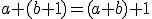 \small a+(b+1)=(a+b)+1 