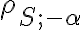  \rho_{S; -\alpha } 
