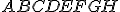  \small ABCDEFGH