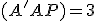 \small (A'AP)=3
