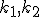 \small  k_1, k_2 