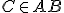 \small C \in AB 