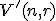 \small V'(n,r) 