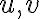  u,v 