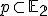  \small p \subset \mathbb E_2 