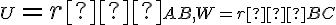 {\small U} = r ∩ \small AB, {\small W} = r ∩ \small BC