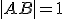 \small |AB| =1