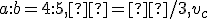\small a : b = 4 : 5, γ = π/3, v_c 