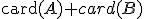 \small \text{card} (A)+card (B) 