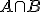 \small A \cap B 