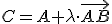 \small C = A + \lambda \cdot \overrightarrow{AB} 
