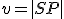 \small v = |SP|