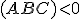 \small (ABC) < 0 